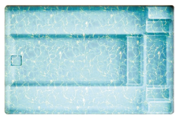 Rechteckiger Mini GFK Pool Polyfaser Laguna Beach Minipool